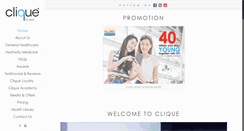 Desktop Screenshot of cliqueclinic.com